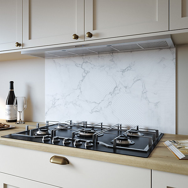 Marble Arc Aluminium Kitchen Splashback, 80 cm x 90 cm