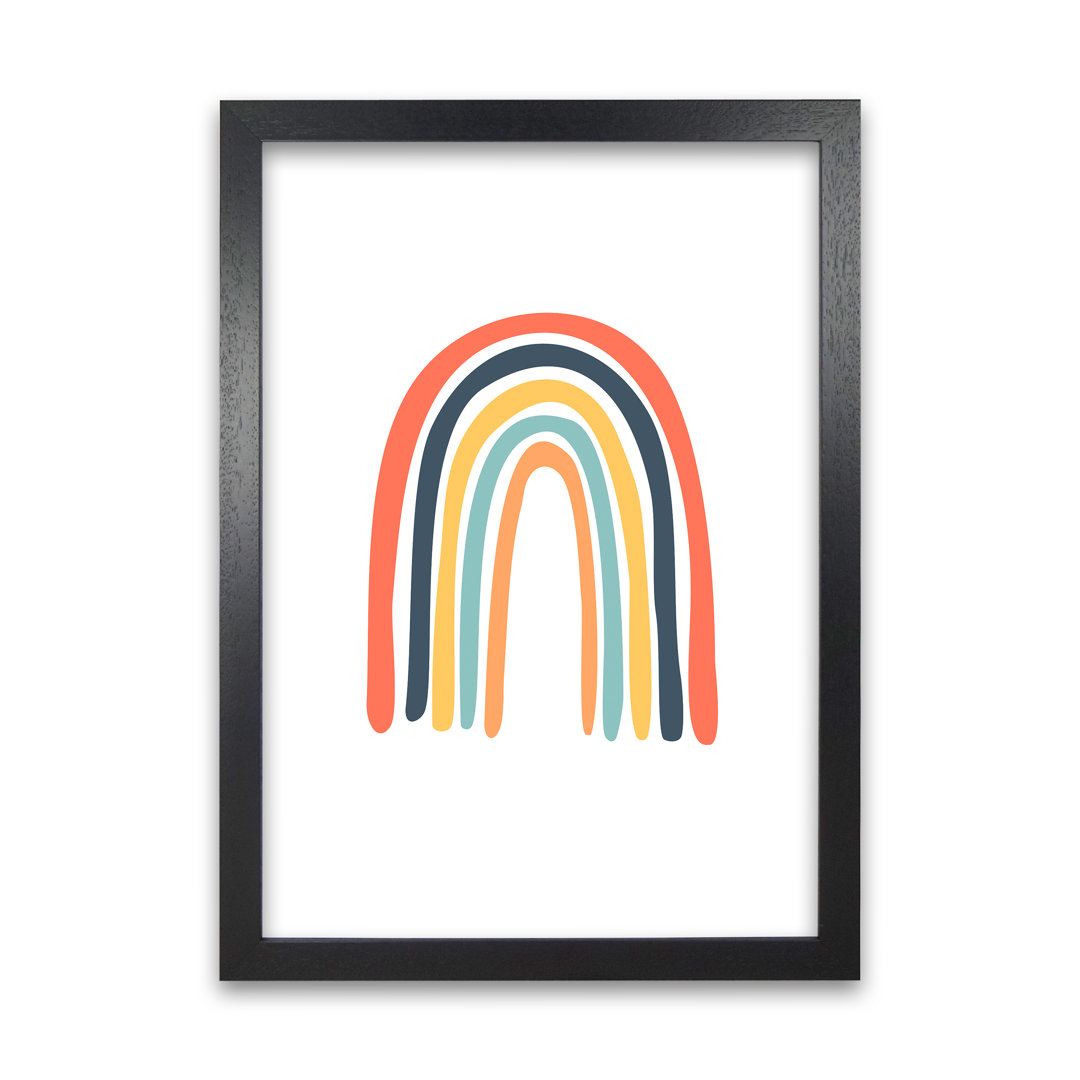 Rainbow on White Original - Graphic Art Print on Paper
