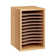 11-Compartment Wood Vertical Paper Sorter Literature File Organizer