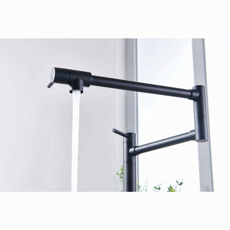 Robinet remplisseur de pot avec tige d'extension, Noir mat