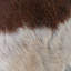 Repose-pieds rond en cuir de vache Yessia