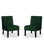 Fauteuil d'appoint sans accoudoirs en velours, coussin en mousse à haute densité de 53 po pour chambre à coucher, salon, chaises à boutons de bureau, dossier incurvé 2 pièces
