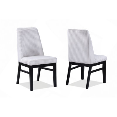Chaise d'appoint rembourrée en tissu texturé 2pc