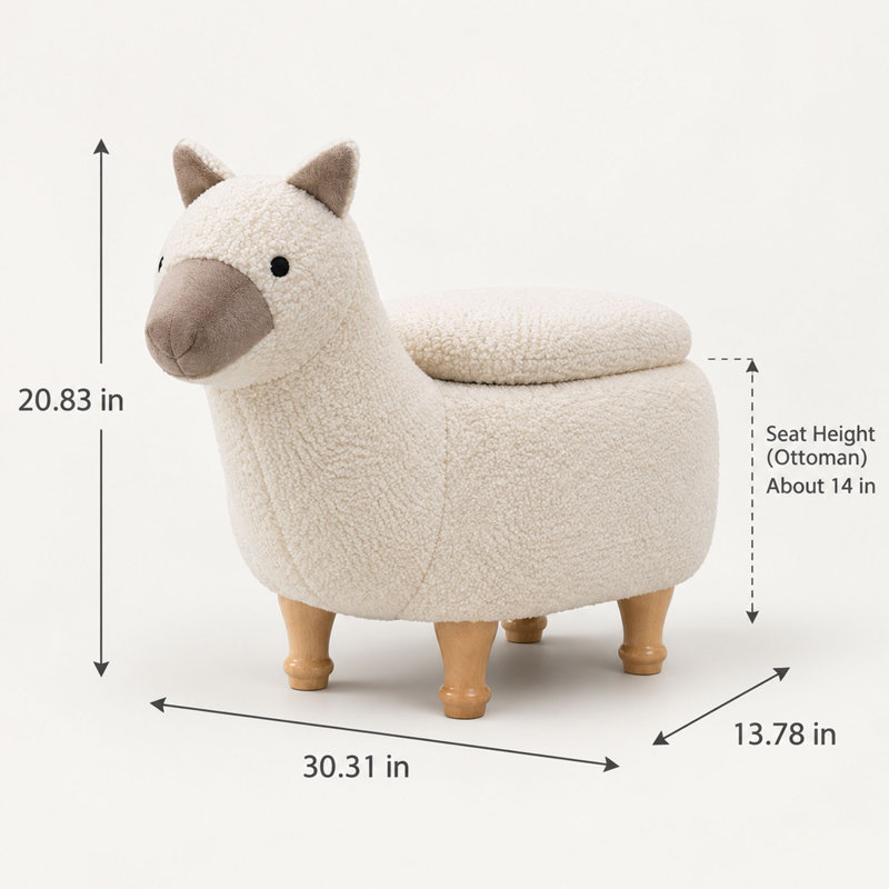 Upholstered Fabric Storage Footstool