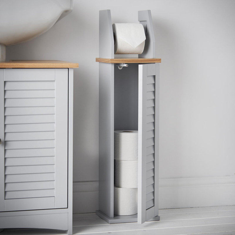 Casandra Wall Mounted Required Bathroom Storage Furniture Set, Grey