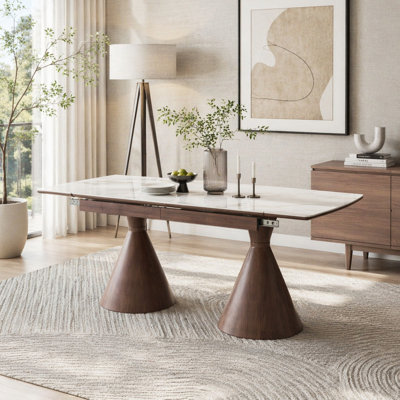 Extendable Stone-Top Dining Table