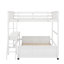 Lit double superposé au dessus d'un lit double avec bureau-517855754