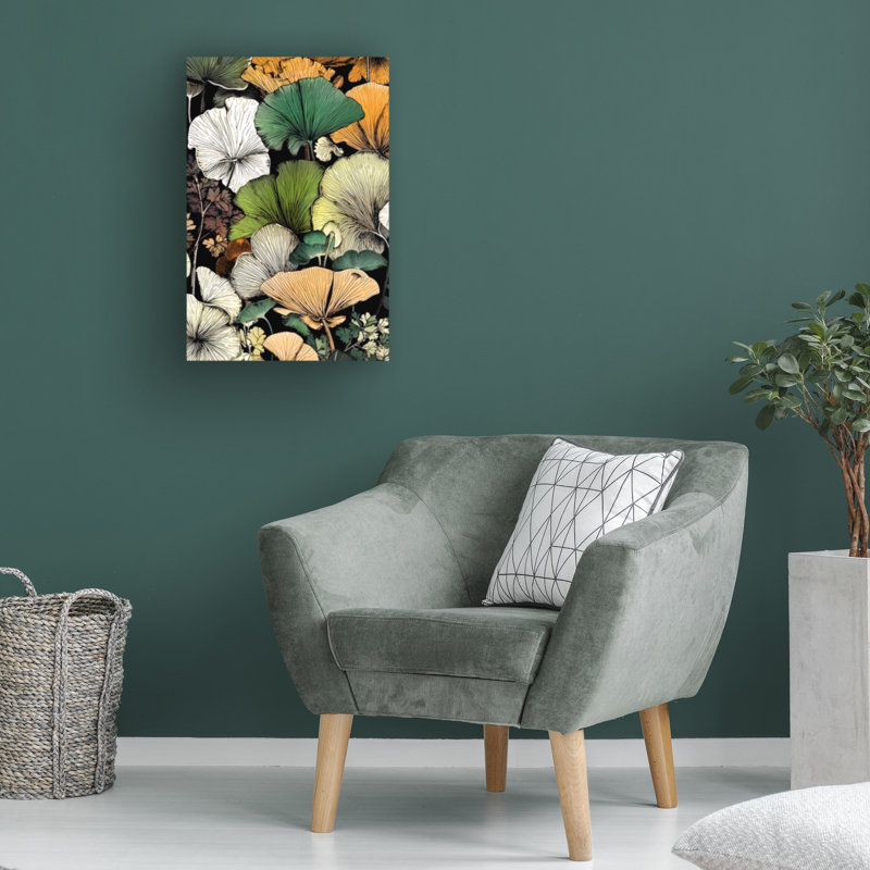 Art sur toile, 10 feuilles de bolognaise, H 12 po x l 19 po