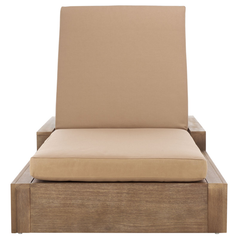 LANAI WOOD CHAISE LOUNGE CHAIR, Brown