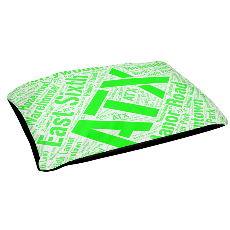 Oreiller rectangulaire designer, Petit L 28 po x l 18 po, Vert, Dallas