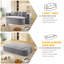 Canapé-lit pliable 2-en-1 Boneless de 79 pouces, canapé en velours côtelé moelleux avec couverture convertible, canapé-lit multifonctionnel à assise profonde, conception peu encombrante pour le salon et le bureau-830655299