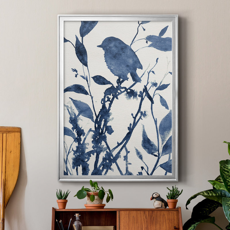 Bluebird Silhouette II - impression d'un cadre photo unique, Argent argent, H 30,5 po x l 22,5 po x P 1 po