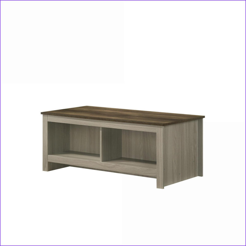 Table basse espresso à 2 tiroirs pour petits appartements et amp; Coins confortables