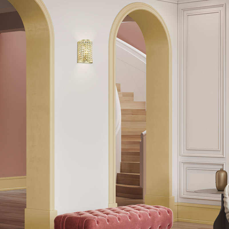 Belisle Flush Mounted Sconce, Winter Gold