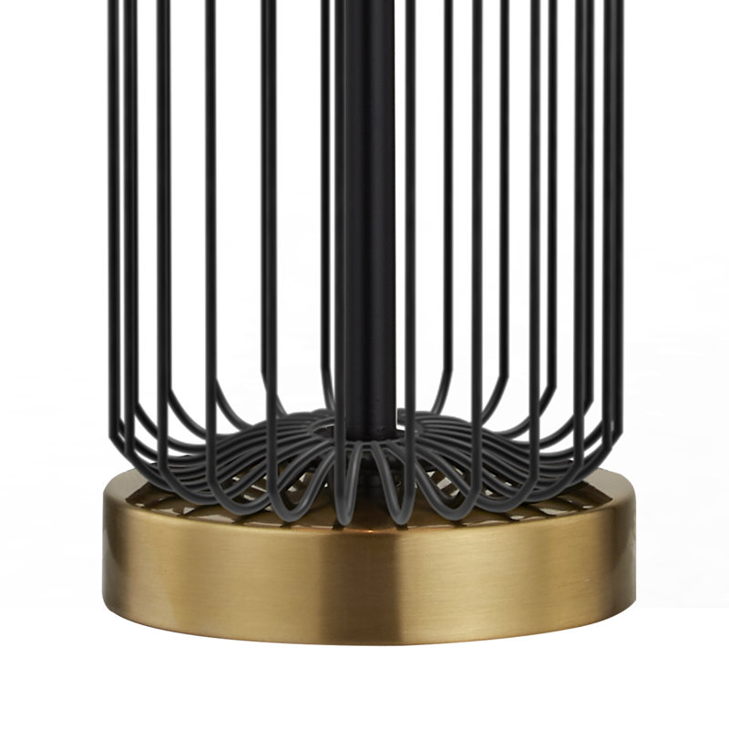  Lampe de table industrielle moderne en métal noir avec éclairage à intensité variable 3 voies Letchworth