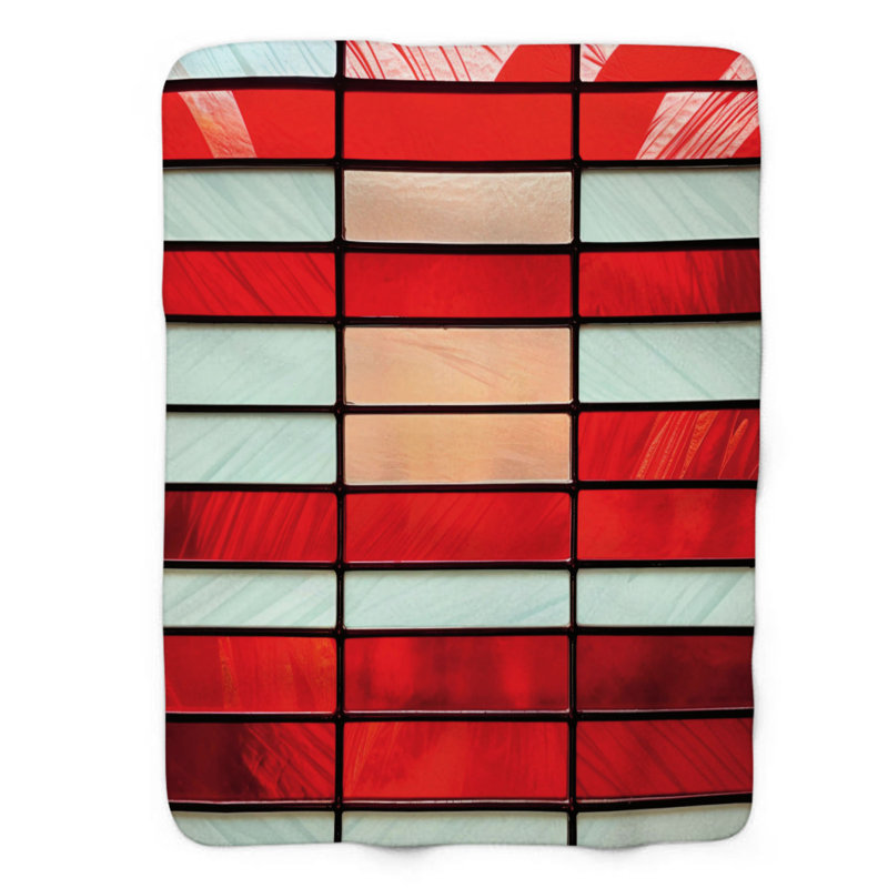 American Glass Patterns - 1 pièce Sherpa Premium, Grand lit