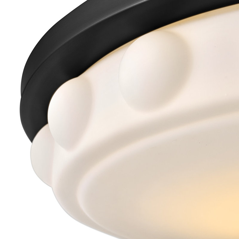 Hinkley Zoey Medium Led Flush Mount, 3.5" H x 20" W x 20" D, Black