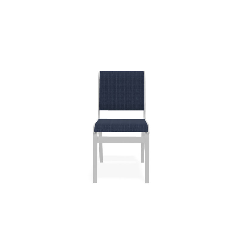 Chaise d'appoint de salle à manger Hiraku, Blanc texturé, Mavi