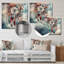 Décoration murale rose et bleue «Boho Inspiration I - Boho Feather»-944989193