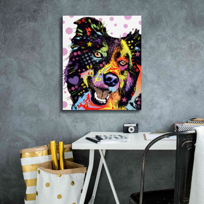 'Border Collie 1' by Dean Russo, Giclee Canvas Wall Art