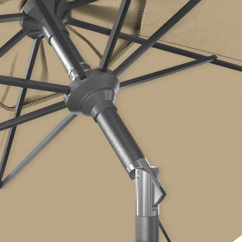 Parasol de marché 108 po Lowri Bronte, Toile Sunbrella® beige antique