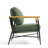 Dajauna Midcentury Modern Upholstered Metal Frame Chenille Arm Accent Chair-723415761