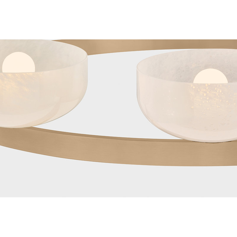 Troy Lighting Caelum Chandelier in Patina Brass, 6" H x 44.5" W x 44.5" D, 9 Lights