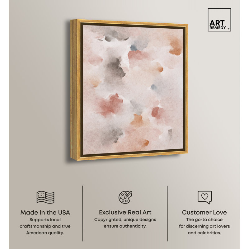Gold Framed Abstract Canvas Print, 21.5" x 17.5"