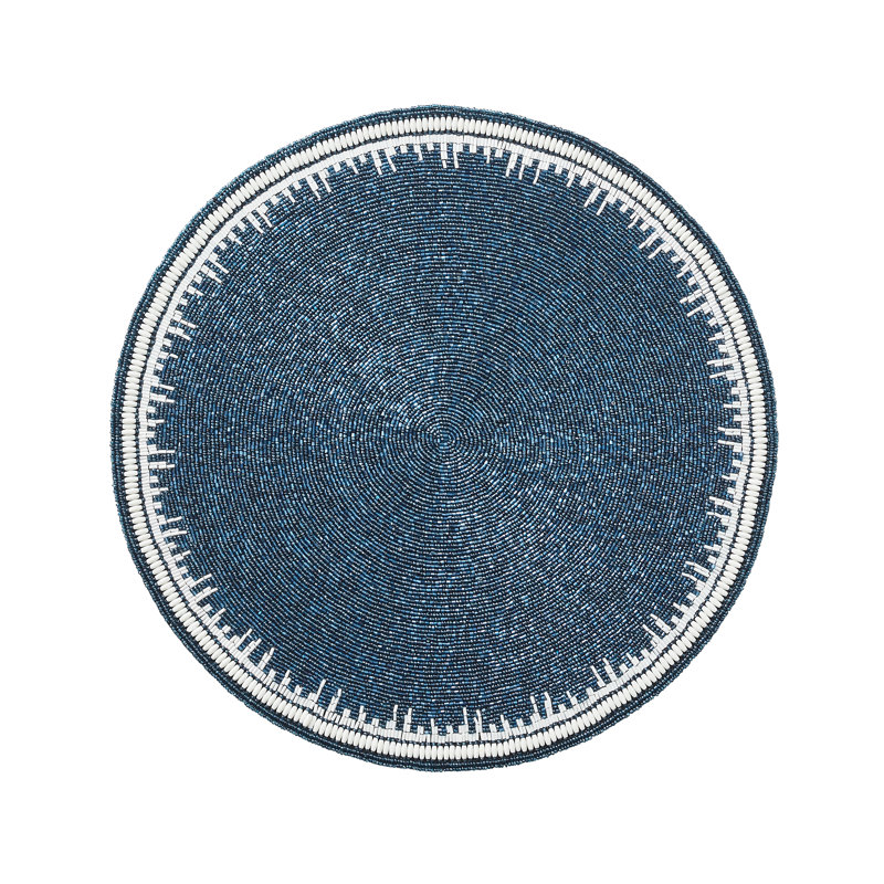 Enamor Placemat, Navy/White