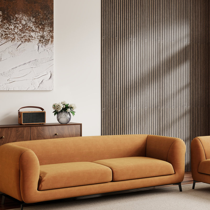 Ensemble de 4 panneaux sonores 3D, 47 po x 24 po, panneaux de bois insonorisés pour le mur, lambris de bois pour plafond intérieur, bureau, cinéma maison, studio, noyer
