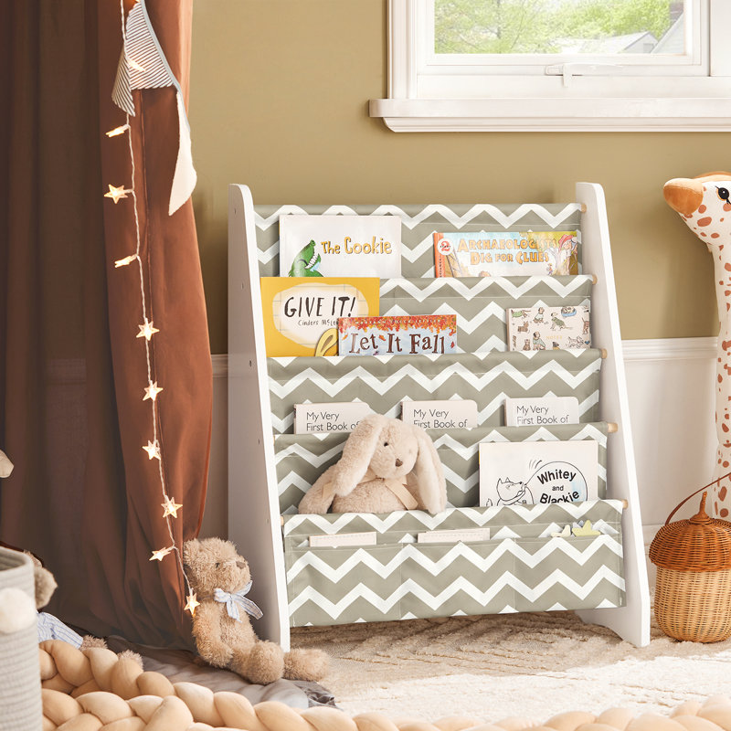 Flynt 63cm W Kids Book Display, White/Gray