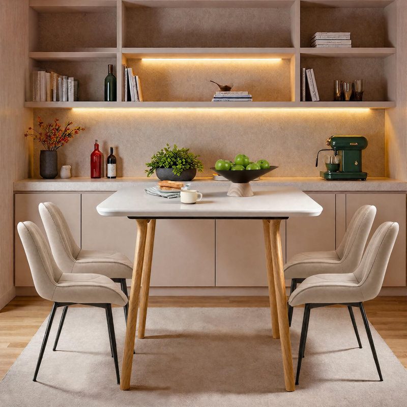 Modern Upholstered Dining Chairs Set – 6pcs