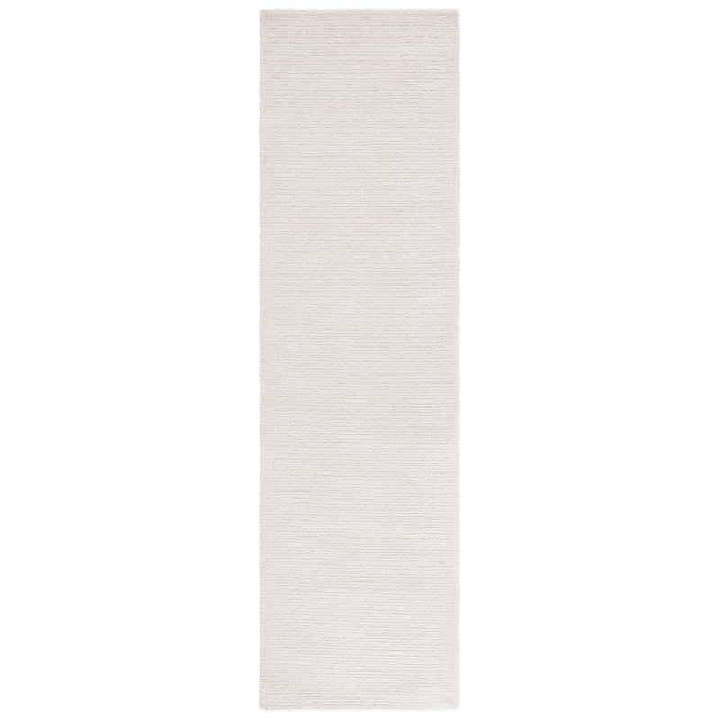 Maynie Hand Tufted Wool/Viscose/Cotton Solid Color Rug in Ivory, Runner 2'3" x 8'