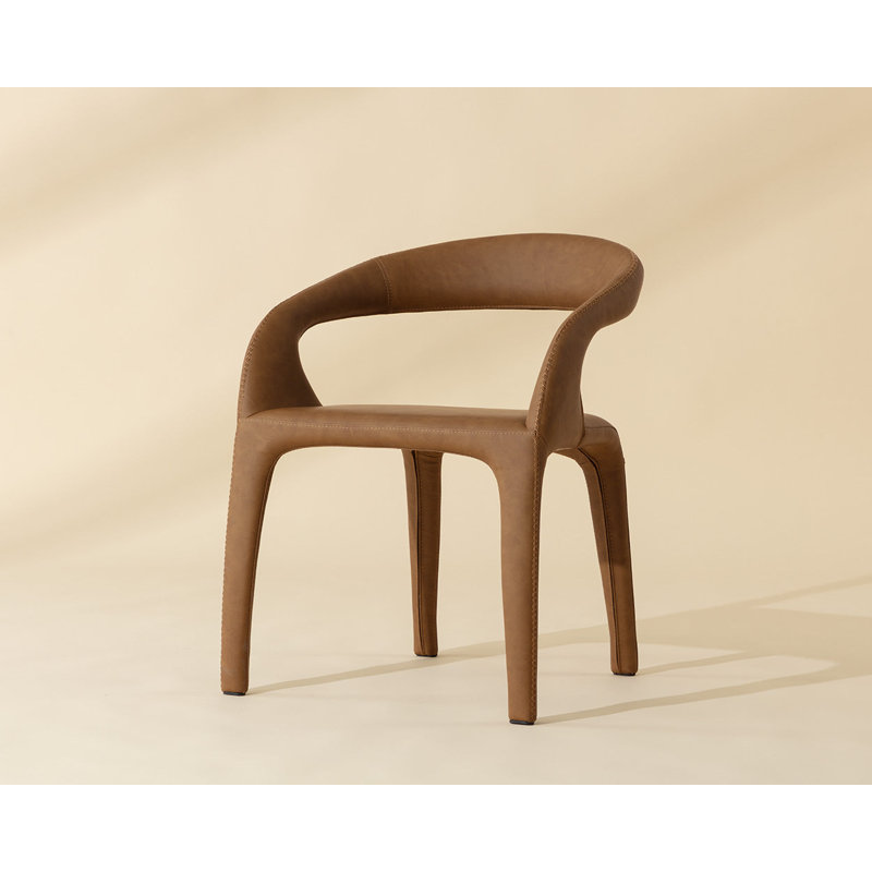 Atika Upholstered Arm Chair, Milliken Cognac