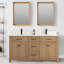 Meuble-lavabo double 61 po avec plateau en quartz Marashio
