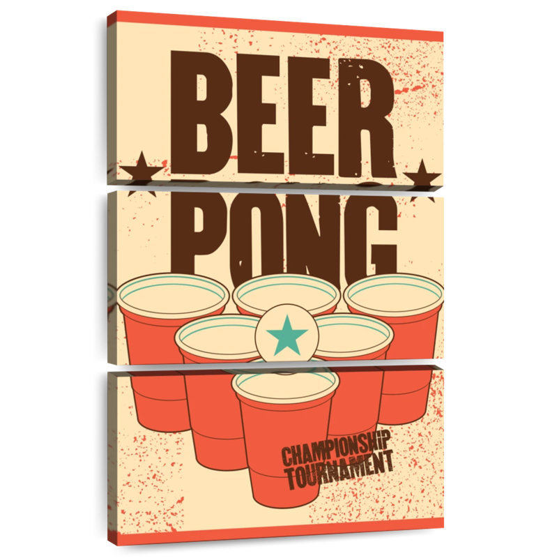 Tergel Beer Pong Tournament, 50" H x 32" W