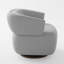 Fauteuil d'appoint pivotant gris 32 po 32 po, fauteuil club surdimensionné 360 ° entièrement assemblé