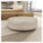 38.58'' Round Faux Travertine Coffee Table - No Assembly Required Fiberglass Living Room Coffee Table with Marble Pattern-1074251945
