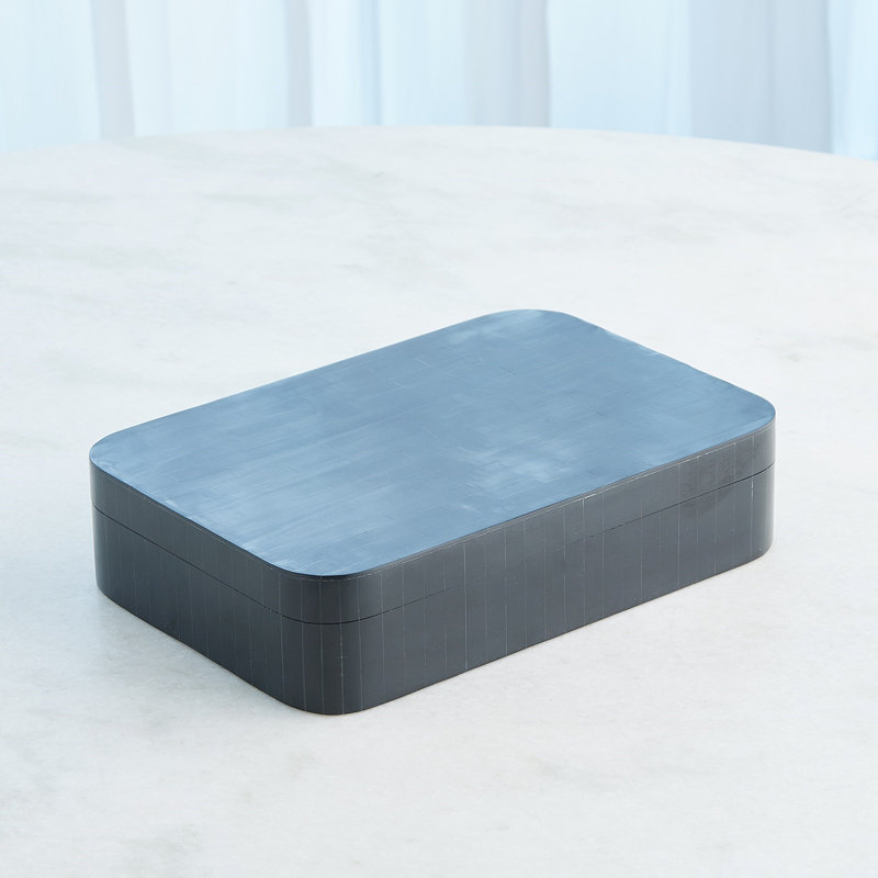 Handmade Resin Decorative Box, 3" H x 13" W x 9" D
