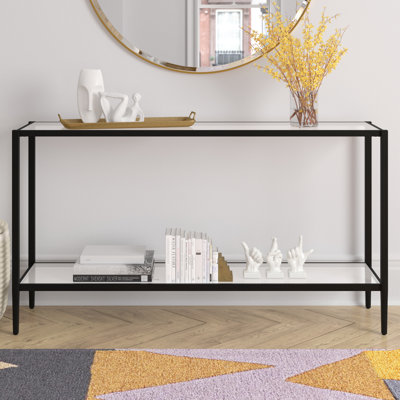 Hera 62'' Glass Top Console Table