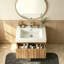 Fixation murale pour économiser de l'espace Minimaliste, lavabo intégré moderne, imperméable, durable, sans poignée