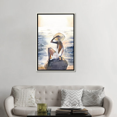 Femme sur un rocher par Marina Ignatova - reproduction d'art