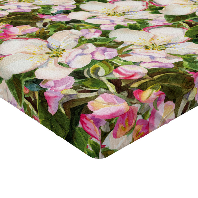 Drap-housse Ambesonne, Drap-housse très grand californien, Vert forêt, coquille d'œuf / floral