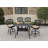 Byrge 5-Piece Patio Counter Height Armless Bar Set with Cushions and 26 x 52" Rectangular Bar Table