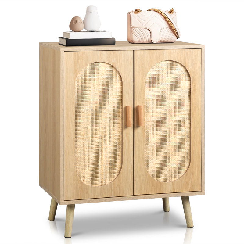 Armoire de rangement pour chaussures Rubenstein, Bois naturel