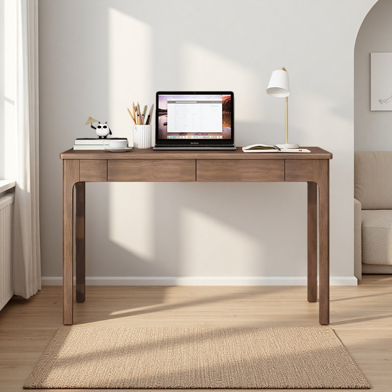 Bureau d'écriture à 2 tiroirs Modern Farmhouse, H 29,52 po x l 47,24 po x P 22,04 po