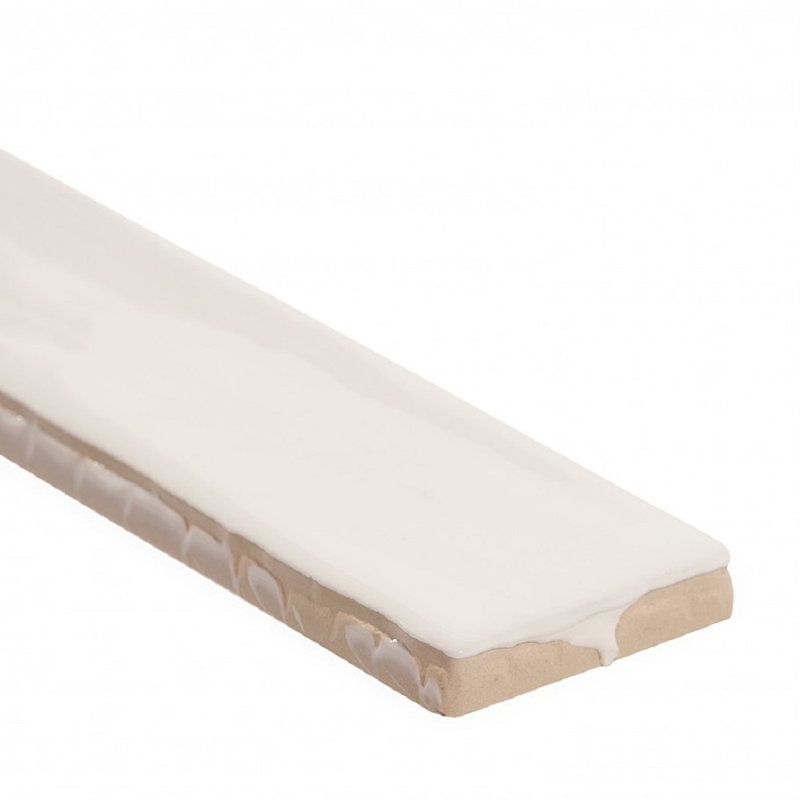 Bond Tile Capetown 2" x 20" Crackled Ceramic Subway Wall Tile (20 pieces/ 5.38 sq. ft./ Case), White