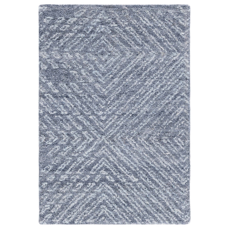 Tapis géométrique abstrait touffeté à la main, Rectangle 2 pi x 3 pi