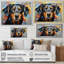 Chien, chien, compagnon, collage - imprimé-91644838-91644837