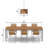 16"W 1-Light Nilsen Metal and Wood Pendant Light